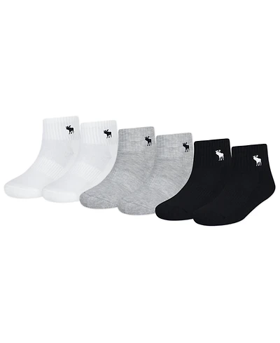 abercrombie kids 6-Pack Neutral Ankle Socks