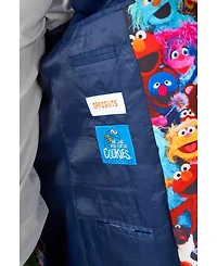 OppoSuits Men's Official Sesame Street Suit - Slim Fit Multicolor