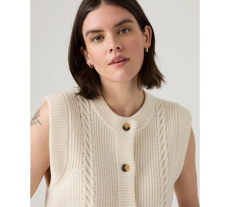 Levi's Women's Cable Knit Sweater Vest