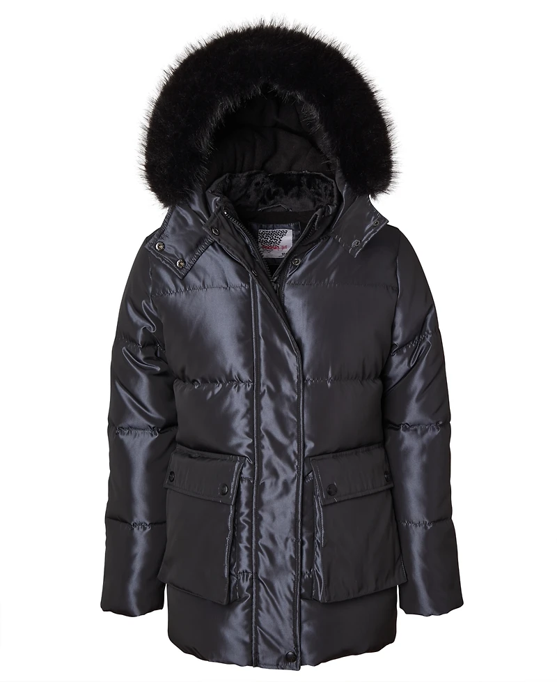 Kensie Girl Big Girls Iridescent Hooded Puffer Jacket