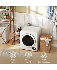 Homcom Portable Clothes Dryer, Laundry Dryer w/ Stainless Steel Tub,