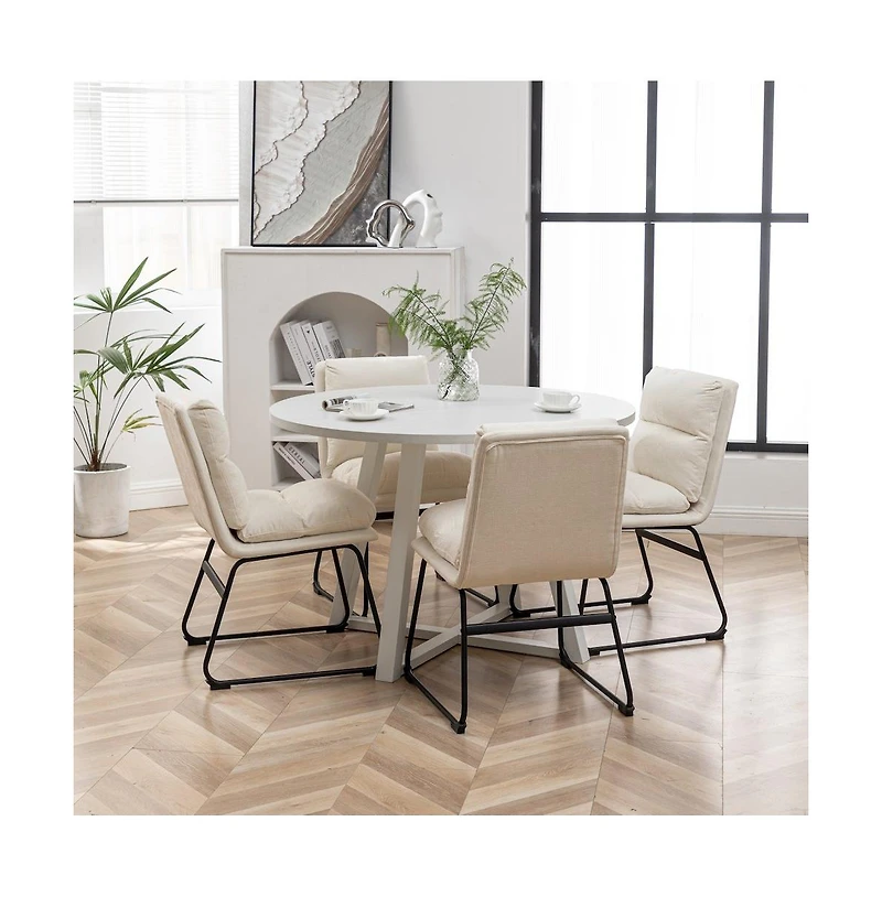 Roundhill Furniture Innes 5-Pc Round Dining Set