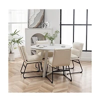 Roundhill Furniture Innes 5-Pc Round Dining Set