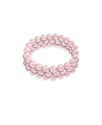 Bling Jewelry Set of 3 Stackable Stretch Bracelet with White Simulated Pearl 10MM Round Beads