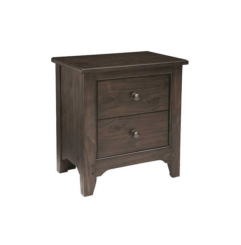 Westwood Design Taylor 2-Drawer Farmhouse Wood Nightstand in River Rock Brown