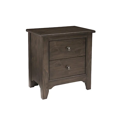 Westwood Design Taylor 2-Drawer Farmhouse Wood Nightstand in River Rock Brown