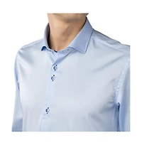 Luchiano Visconti Men's Solid Baby Blue Shirt