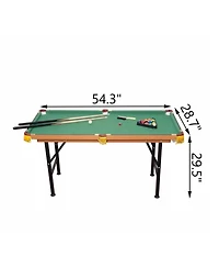 Slickblue Fleece Top Pool Table Set with Balls, Cues, and Rack for Home Game Room