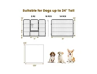 Akiudex Heavy-Duty 16-Panel Dog Playpen with Lockable Door