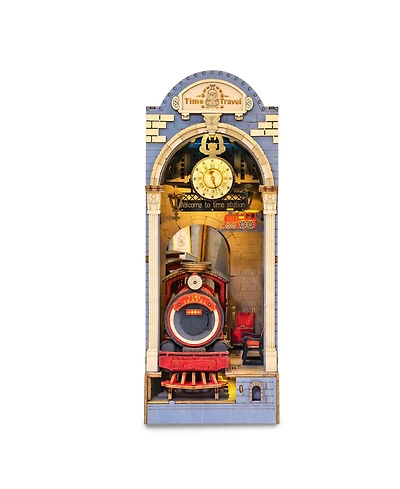 Robotime 3D Jigsaw Puzzle Wooden Model Building Kit, Time Travel, Multicolored, 7.24"3.86"9.84"