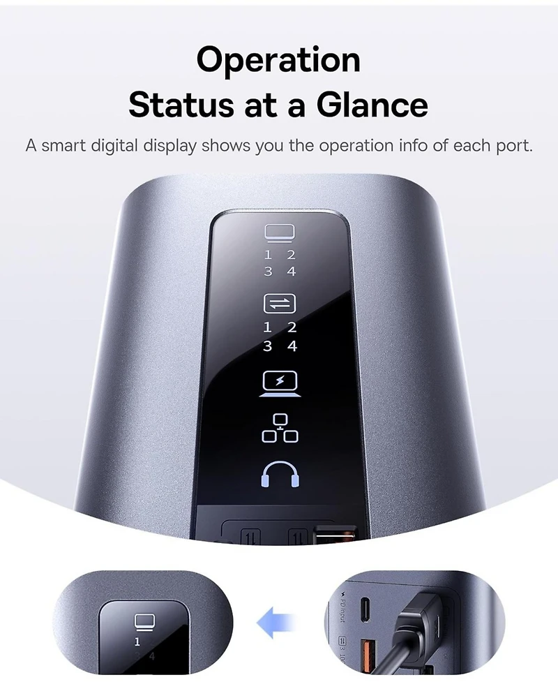 Baseus Laptop Docking Station, 11 in 1 Triple 4K Display Hdmi/Dp, 10Gbps Usb A/C Fast Data, Pd 100W, Ethernet, Audio, Usb C Docking Station for Window