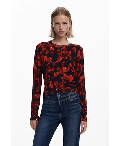 Desigual Women's Lightweight floral sweater