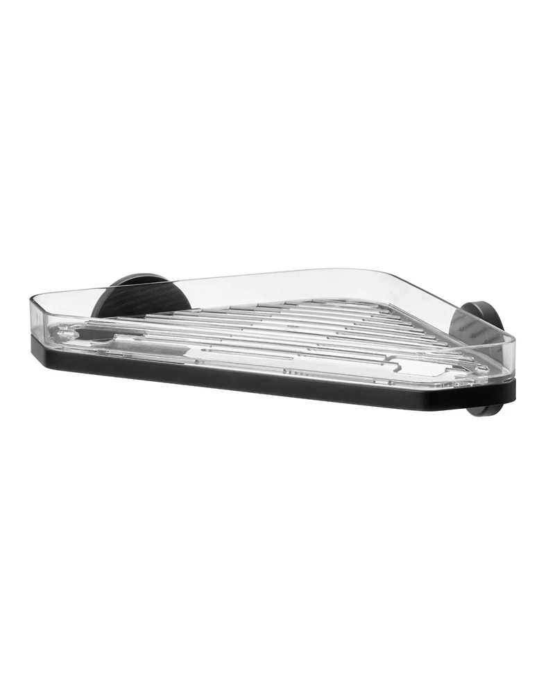 iDesign Self-Adhesive Corner Shower Shelf with Razor Holder