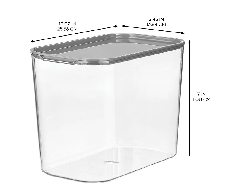 iDesign Wallspace Tall Inner Bin with Lid - Clear/Charcoal - Made in Usa