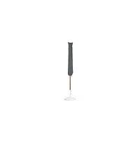 Meridian Furniture Fiji Beige Fabric / Matte White Aluminum Patio Umbrella with Base Sets