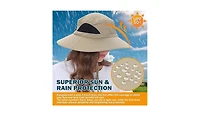 Multijoy Wide Brim Sun Hat, Upf 50+ Uv Protection Waterproof Packable Bucket Hat for Men & Women, Outdoor Fishing Hiking Beach