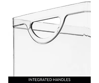 iDesign Stackable Pantry Storage Bin with Handles, Set of 2, Clear