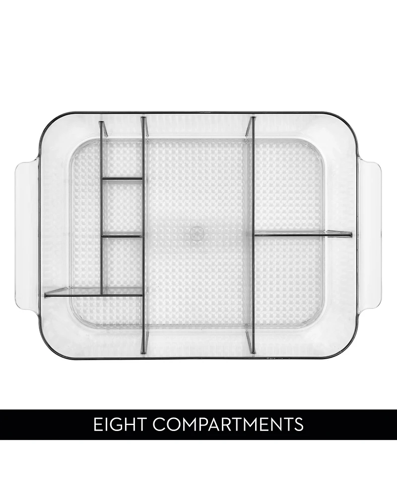 iDesign 8-Section Makeup Organizer - Set of 2 - Clear - Made in Usa