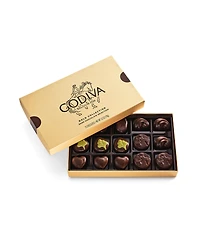 Godiva Assorted Dark Chocolate Gold Gift Box, 15 Pieces