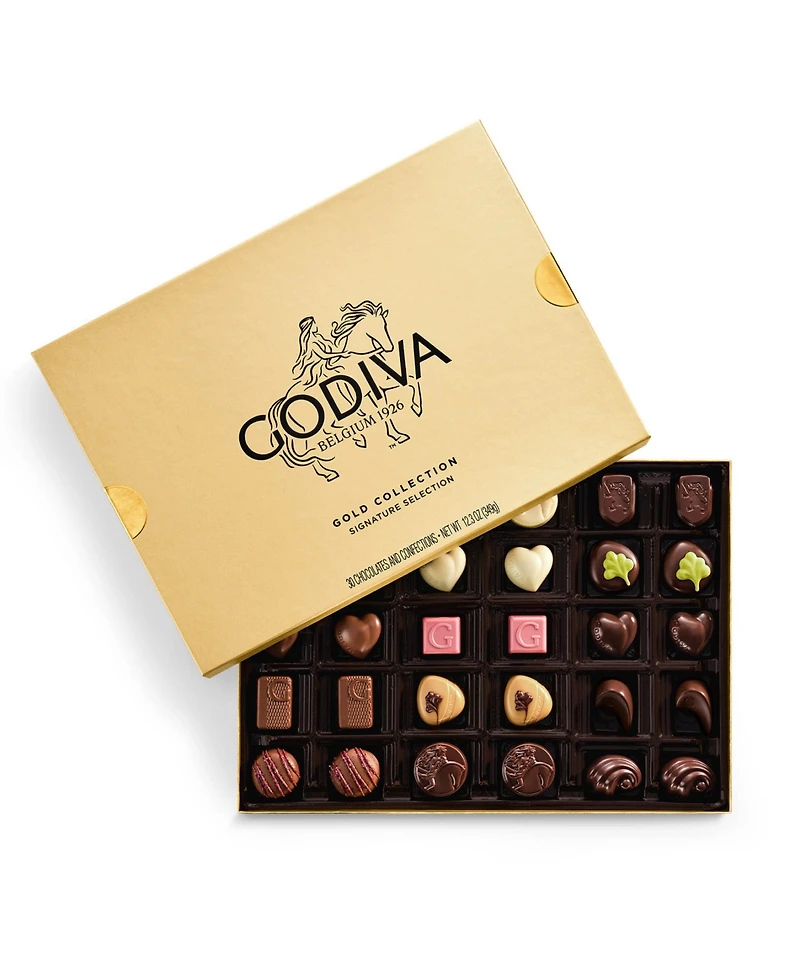 Godiva Assorted Chocolate Gold Gift Box, 30 Pieces