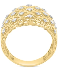 Effy Diamond Lattice Openwork Statement Ring (1/4 ct. t.w.) in 14k Gold