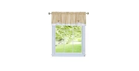 Kate Aurora Country Farmhouse Flax Linen Tie Up Window Valance - 58 in. W x 14 L