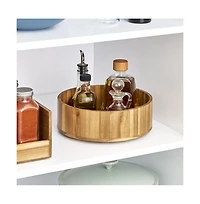 iDesign 10-Inch Round Acacia Wood Lazy Susan - Set of