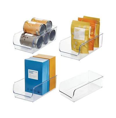 iDesign Pantry Bin for Kitchen Storage - Set of 4 - Clear