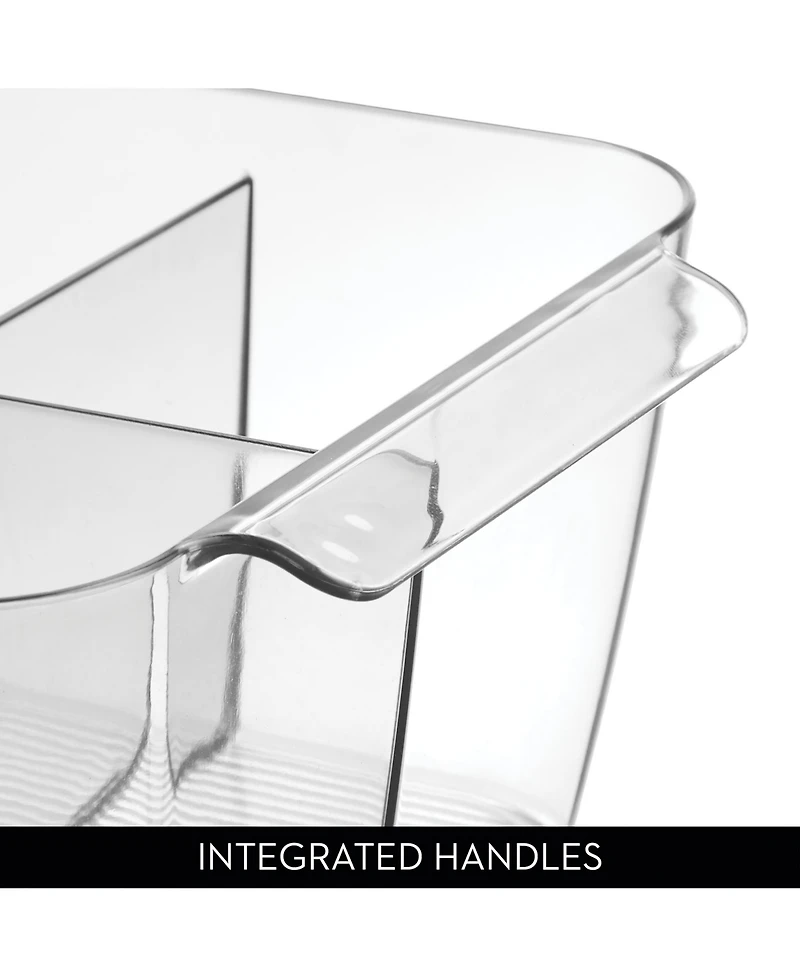 iDesign Makeup Organizer for Bathroom Vanity, Set of 2, Clear, Made in Usa