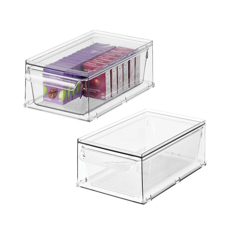 iDesign Stackable Storage Drawer for Fridge, Pantry, or Under Kitchen Sink - Clear