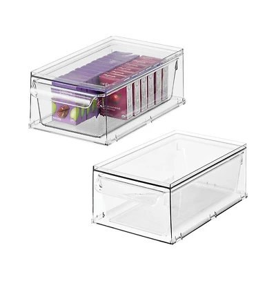 iDesign Stackable Storage Drawer for Fridge, Pantry, or Under Kitchen Sink - Clear