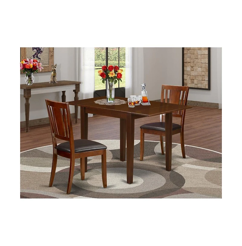 East West Furniture Dining Room Set Mahogany