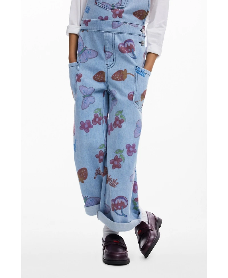 Desigual Girls Girls's Denim dungarees with fruits