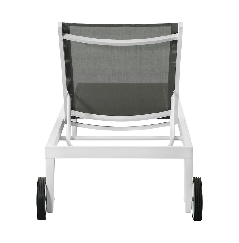 Meridian Furniture Nizuc Mesh Water Resistant Fabric Outdoor Patio Chaise Lounge Chair