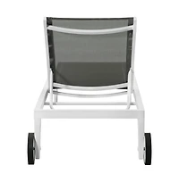 Meridian Furniture Nizuc Mesh Water Resistant Fabric Outdoor Patio Chaise Lounge Chair