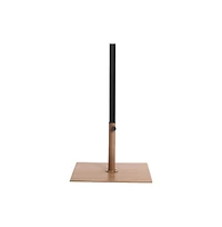 Meridian Furniture Fiji Black Fabric / Teak Aluminum Patio Umbrella with Base Sets