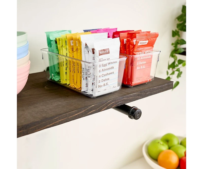 iDesign Drawer Organizer for Kitchen, Bathroom, or Desk Drawers, Set of 6, Clear