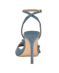 Guess Women's Charmin Rhinestone Bow Ankle Strap Dress Sandals
