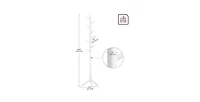 Slickblue Freestanding Solid Wood Coat Rack with 8 Hanging Hooks, Modern Design