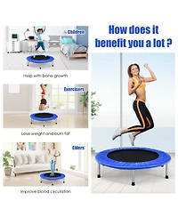 Akiudex Folding Trampoline for Adults and Kids with 28 Springs and Padded Edge
