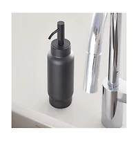 iDesign Stainless Steel Soap Dispenser for Bathroom or Kitchen Countertop, Black