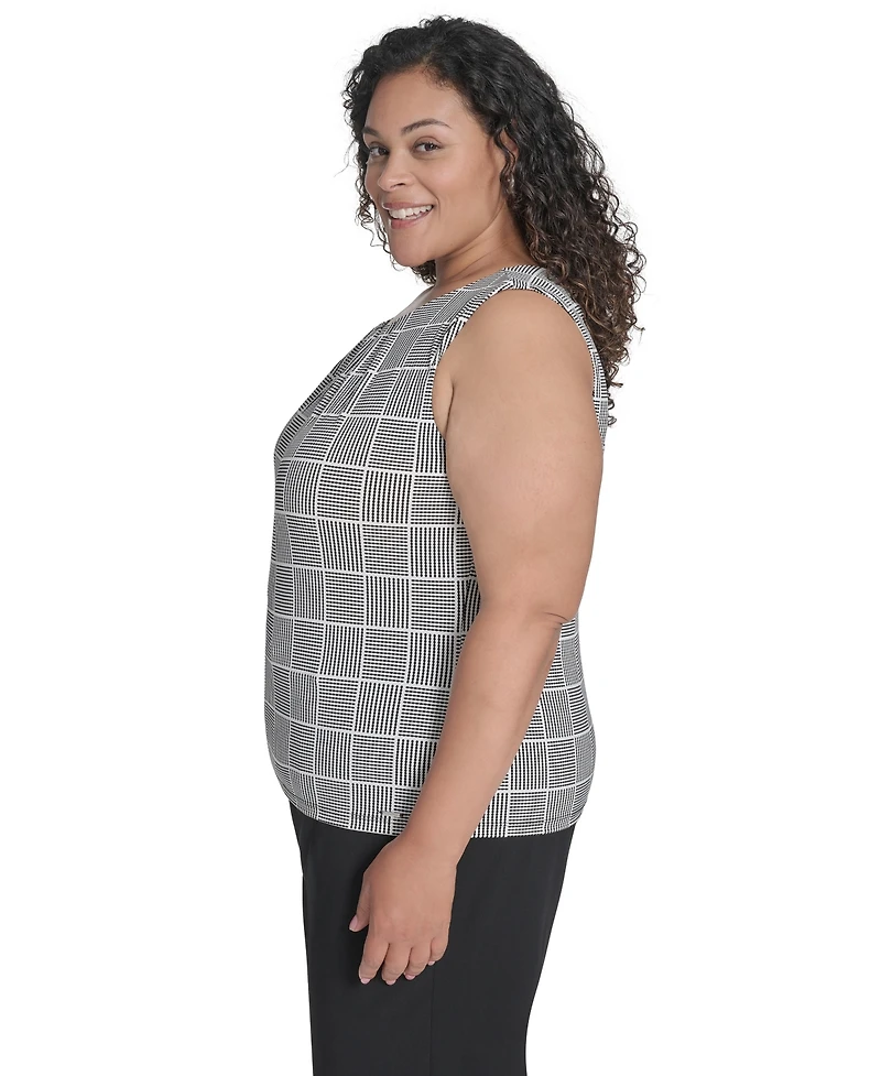 Calvin Klein Plus Pleated Top