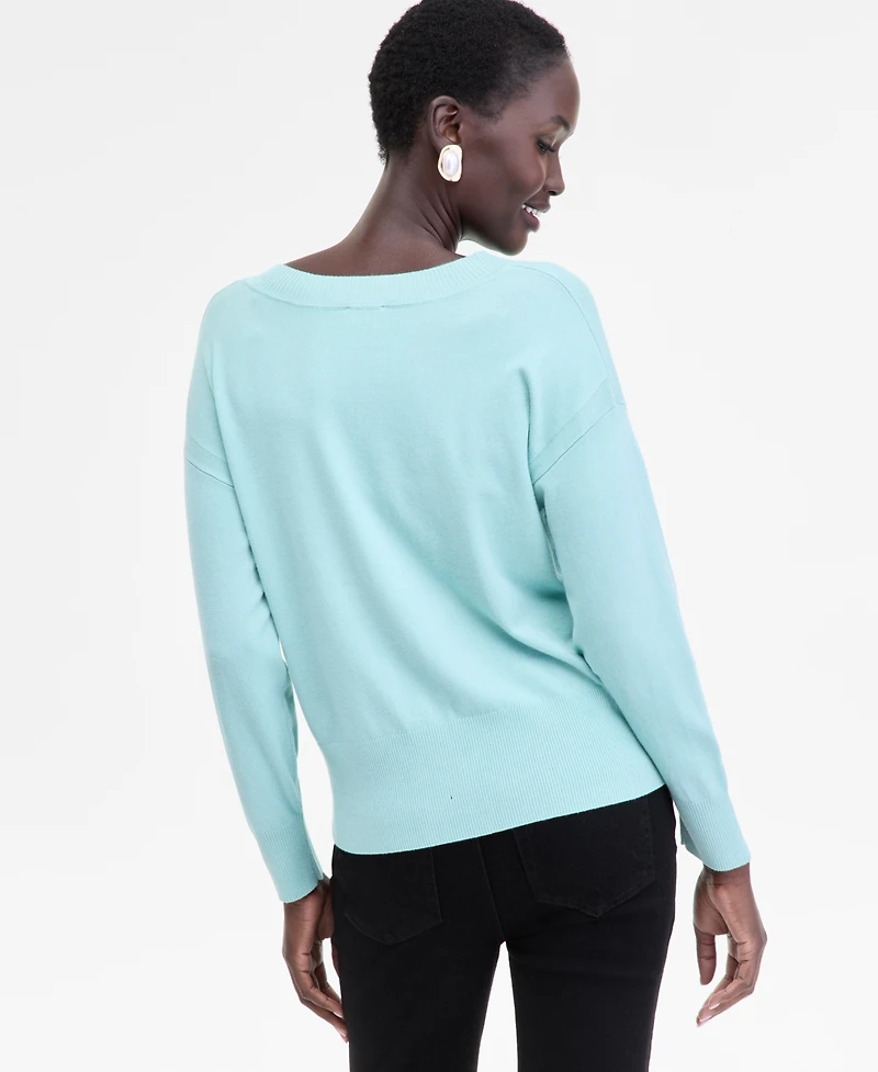 I.n.c. International Concepts Women's V-Neck Sweater, Macy's Exclusive
