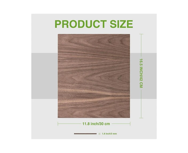 Robotime 3D Puzzles Walnut Plywood Sheets,3mm Laser Wood Sheets for Laser Cutting, Engraving Wood Burning, Multicolored, 11.81"16.54"0.79&#x