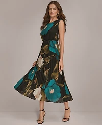 Donna Karan New York Women's Chiffon Floral A-Line Dress