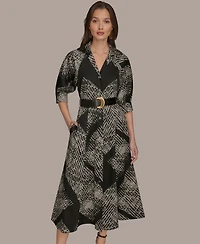 Donna Karan New York Women's Floral Shirt Dress