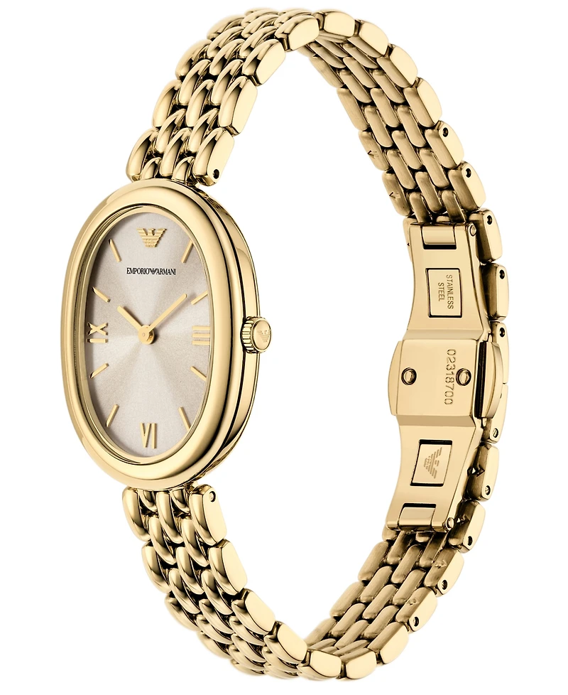 Emporio Armani Women's Gold-Tone Stainless Steel Bracelet Watch 34mm