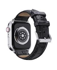 Waloo Crocodile Texture Leather Replacement Band for Apple Watch