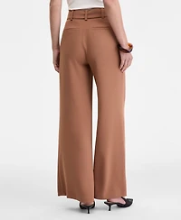 I.n.c. International Concepts Women's Belted High-Rise Wide-Leg Pants, Macy's Exclusive