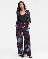I.N.C. International Concepts Womens Printed Pull On Wide Leg Pants P Xs 3x Macys Exclusive